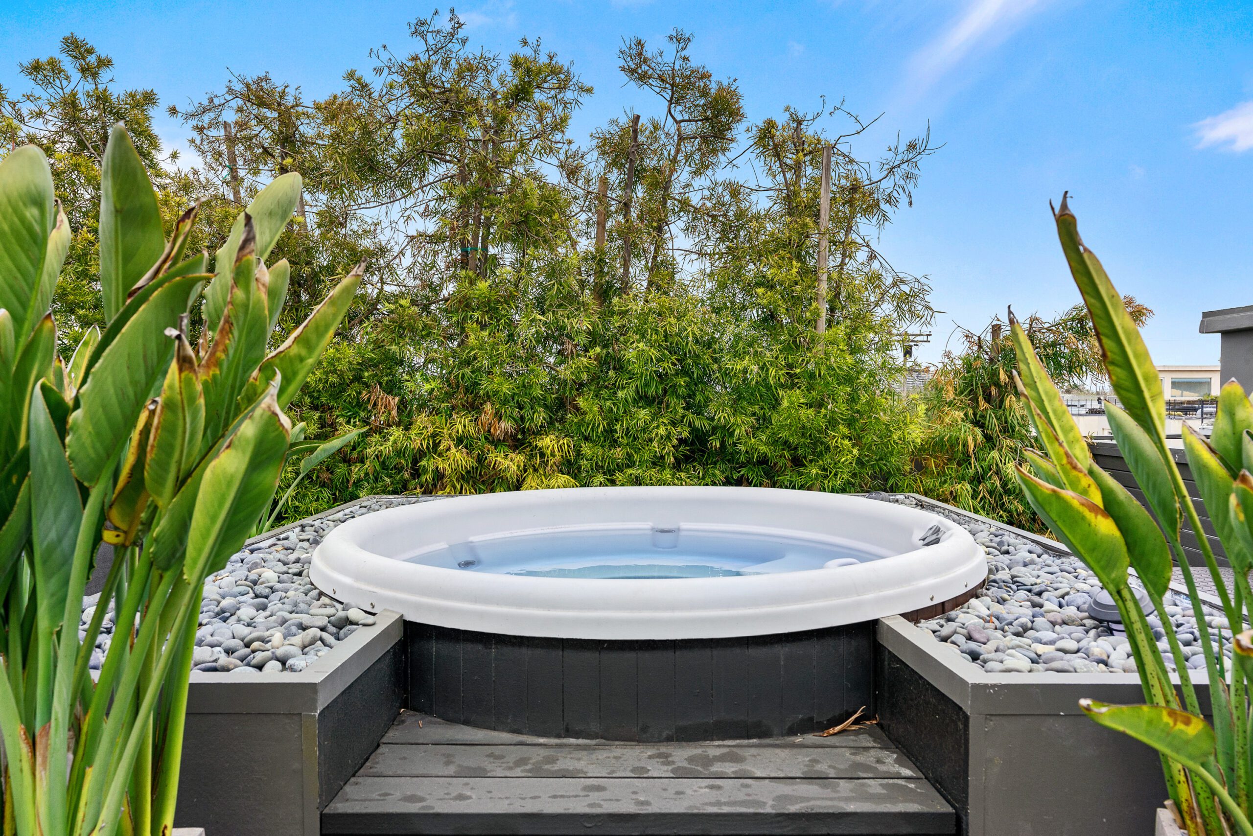 Melt away in the comfort of the rooftop hot tub.