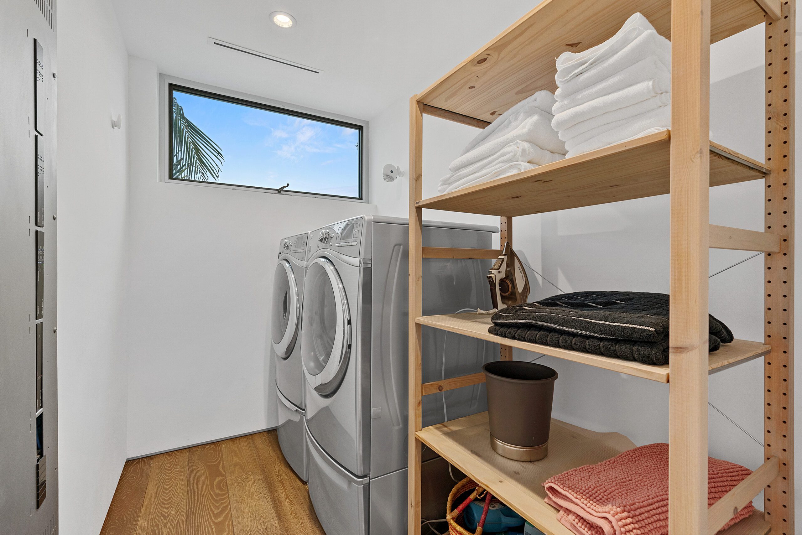 The property is equipped with new washer and dryer appliances.